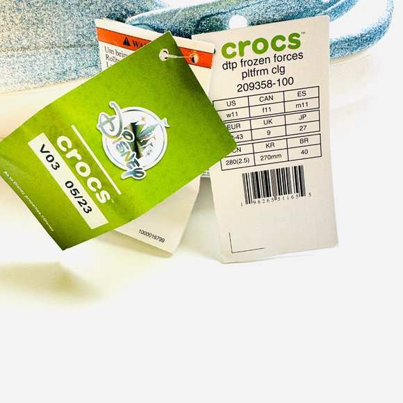 3376 FROZEN CROCS DISNEY PARKS DISNEYLAND DISNEYWORLD - Picture 11 of 13